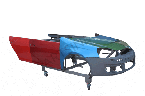 Opstelling frame, motorkap, voorscherm, deurplaat VERLENGD