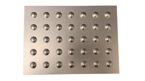 Aluminiumplatte mit Rundprägung